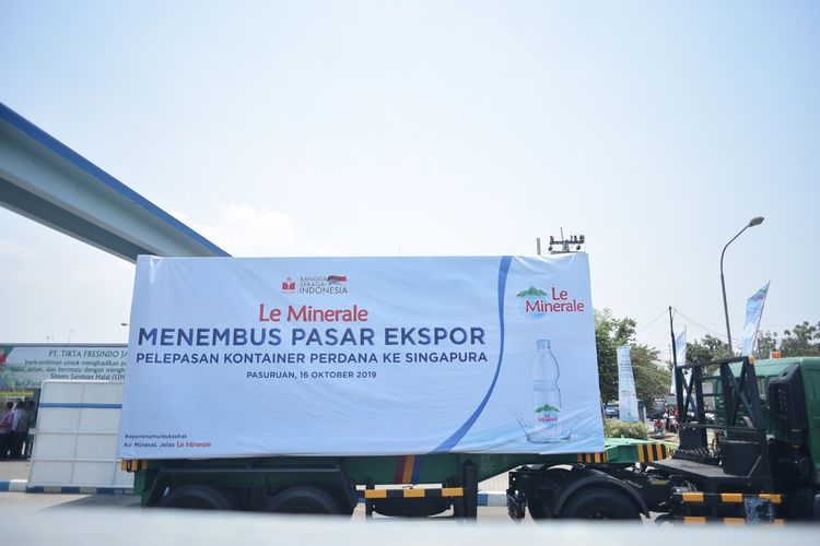 Le Minerale menjadi salah satu produk Indonesia yang berhasil menembus pasar ekspor. 
