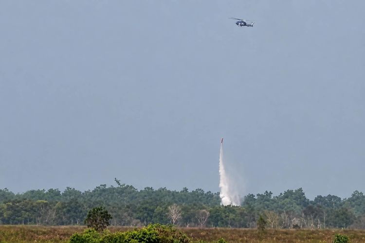 Kebakaran Way Kambas Meluas, Helikopter Water Bombing dan Drone Thermal Diturunkan