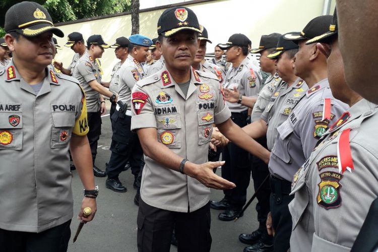 Kapolda Metro Jaya Irjen Idham Azis saat mengunjungi Mapolres Metro Jakarta Utara, Rabu (5/12/2018).