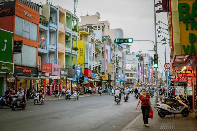 Ilustrasi Ho Chi Minh City di Vietnam.