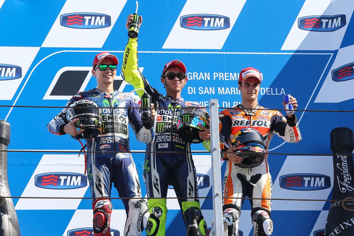 Rossi menang di GP San Marino 2014.
