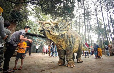 Mojosemi Dinosaurus Park, Rumah Dinosaurus di Kaki Gunung Lawu ...