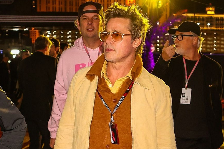 Brad Pitt menghadiri Grand Prix F1 Las Vegas