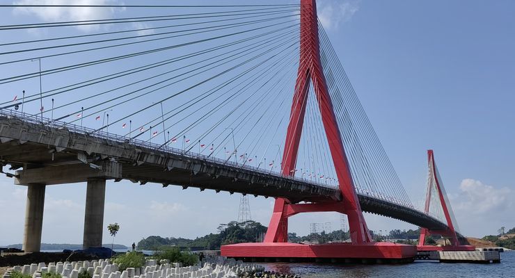 Cat Jembatan Pulau Balang IKN Diklaim Tahan Cuaca Ekstrem