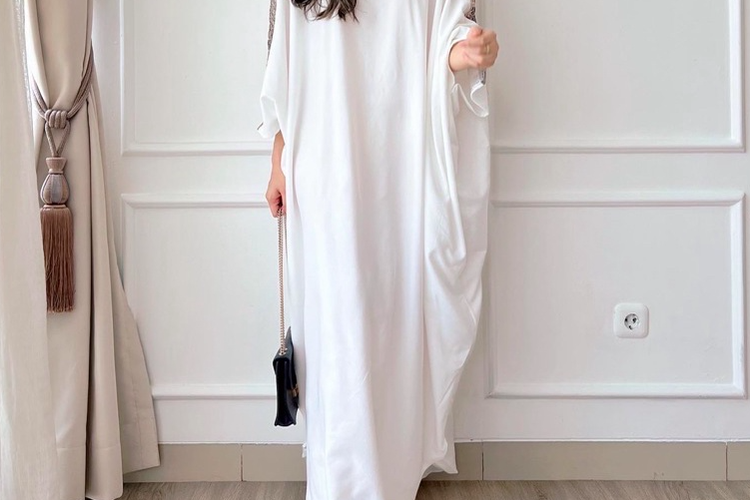 Herfit Long Kaftan, rekomendasi kaftan buat Lebaran
