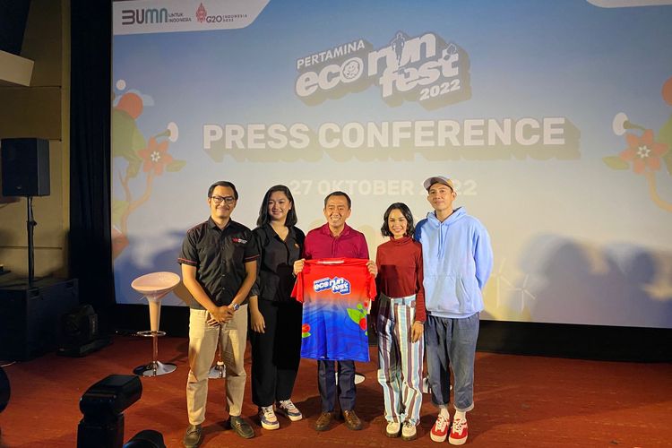Konferensi pers jelang Pertamina Eco RunFest 2022 di Jakarta, Kamis (27/10/2022). Event ini akan dilaksanakan di Istora Senayan Jakarta pada Minggu, 27 November 2022.

