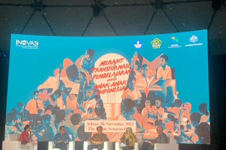 Acara diskusi yang bertajuk Merajut Transformasi Pembelajaran untuk Anak-Anak Indonesia: Mendiskusikan Dampak Reformasi Pendidikan Indonesia dan Merayakan Kemitraan INOVASI di Jakarta, Selasa (28/11/2013).