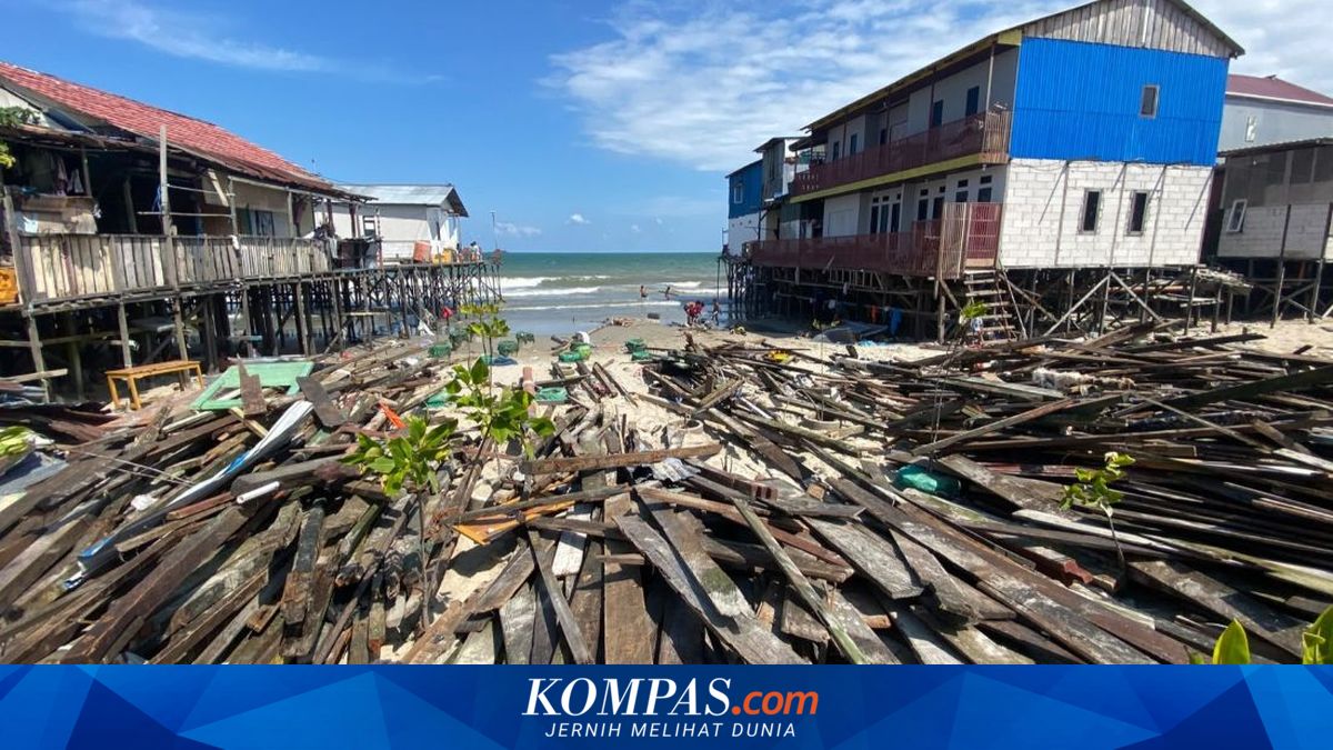 Siklon Tropis Bavi Picu Gelombang Tinggi di Kaltim, 3 Rumah di Pesisir Balikpapan Ambruk Diterjang Ombak