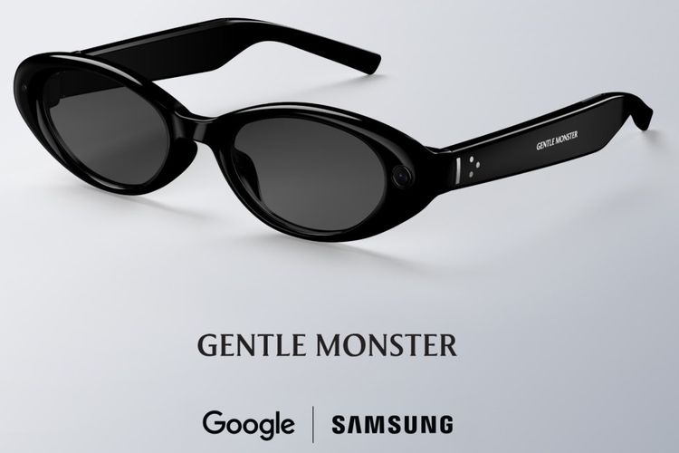 Desain kacamata pintar AI hasil kolaborasi Samsung, Google, dan Gentle Monster. 