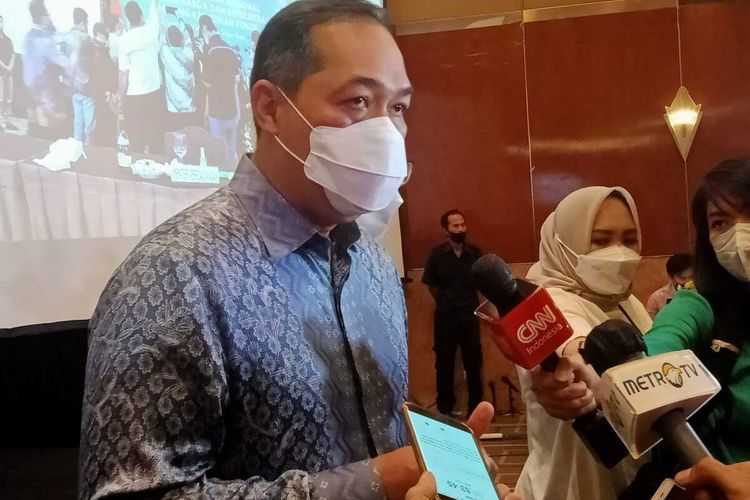 Menteri Perdagangan Muhamamad Lutfi saat ditemui di Hotel Grand Preanger, Kota Bandung, Senin (15/11/2021).