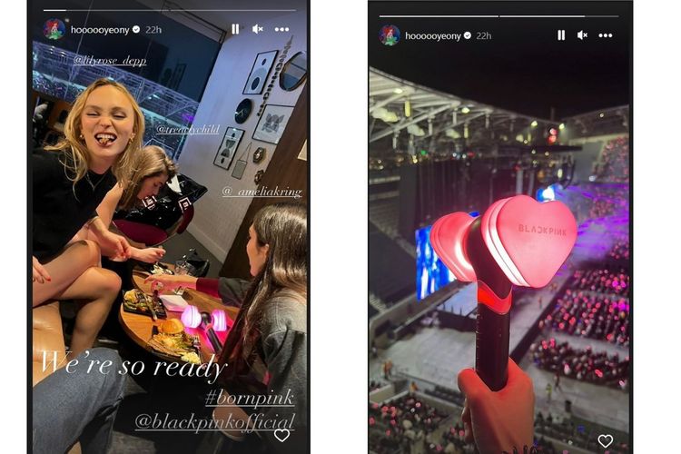 Lily-Rose Depp dan Jung Ho Yeon Nonton Bareng Konser BLACKPINK di Los Angeles