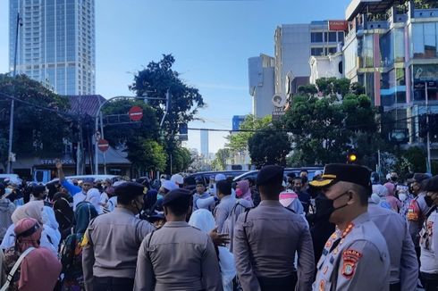 Massa Peserta Reuni 212 Disekat di Jalan Haji Agus Salim, Datang Spontan dan Tak Koordinasi dengan Panitia