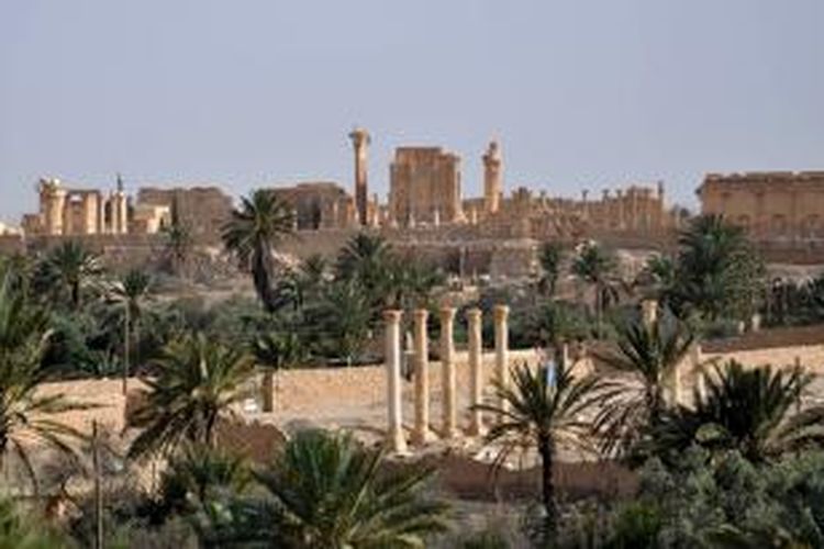 Kota kuno Palmyra, Suriah.