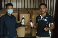 Mobil Boks Pengangkut Botol Miras Diamankan Polres Sumedang di Jatinangor