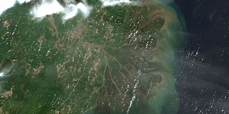 Delta Mahakam mengekspor jutaan meter kubik sedimen per tahun ke Selat Makassar
