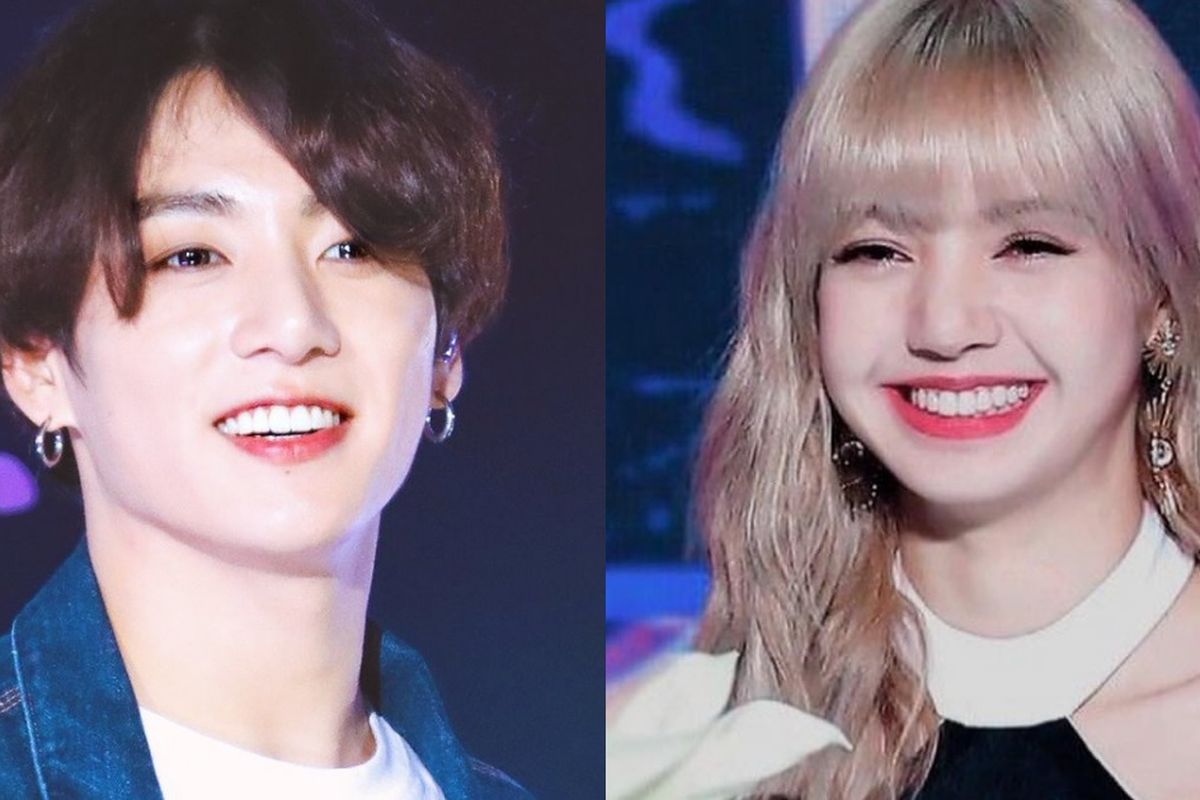 Jungkook BTS (kiri) dan Lisa BLACKPINK (kanan).