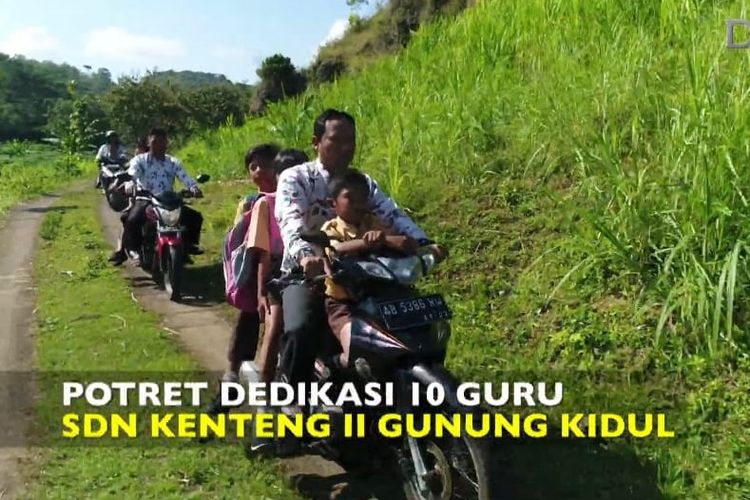 Dedikasi guru-guru SD Negeri Kenteng II, Kabupaten Gunungkidul, Provinsi DI Yogyakarta