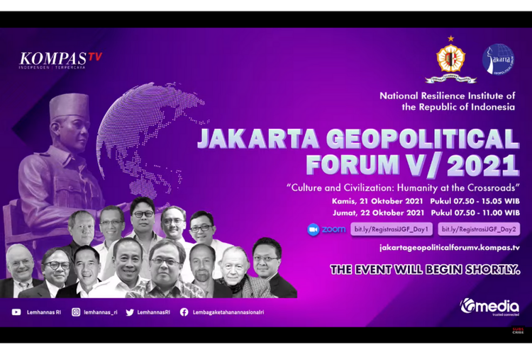 Lemhannas RI mengadakan acara Jakarta Geopolitical Forum ke-5 2021. 