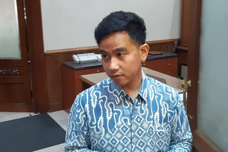 Wali Kota Solo, Gibran Rakabuming Raka di Balai Kota Solo, Jawa Tengah, Senin (21/8/2023).