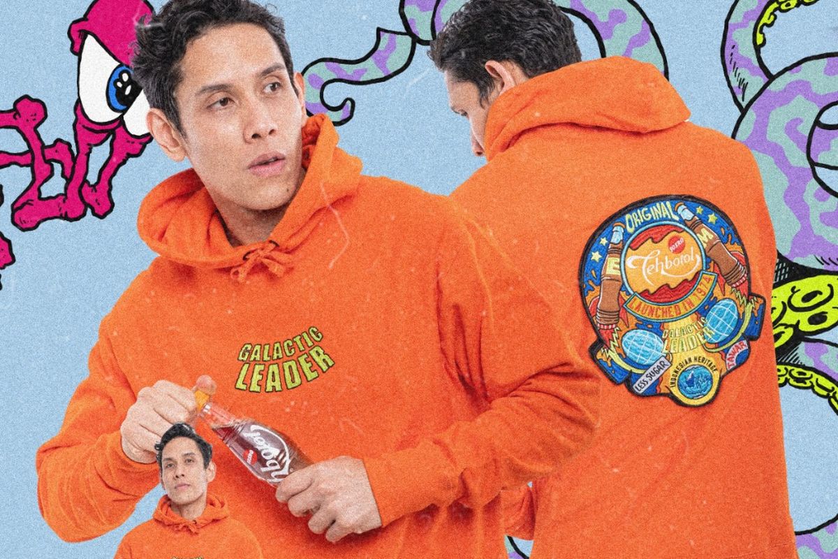 Hoodie Galactic Leader kolaborasi Eazy Money Universe dengan Teh Botol Sosro