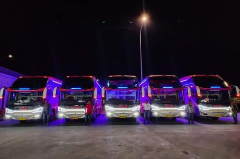 Lima Bus Baru PO MPM dengan Sasis Hino