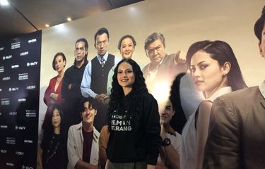 Clara Bernadeth di press creening Rekaman Terlarang di MH Thamrin, Jakarta Pusat, Senin (21/10/2024).