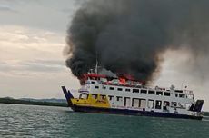 Sedang Labuh Jangkar, KMP Tandemand Terbakar di Perairan Punggur Batam