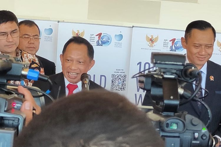 Menteri Dalam Negeri Tito Karnavian di sela-sela rangkaian acara World Water Forum, Bali, Rabu (22/5/2024).
