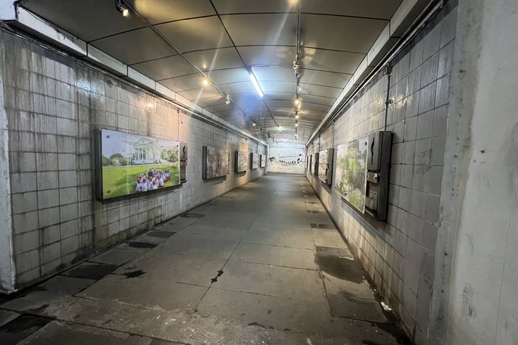 Kondisi underpass Tugu Kujang Bogor, Jawa Barat terlihat kumuh seperti tak terurus, Jumat (1/3/2024).