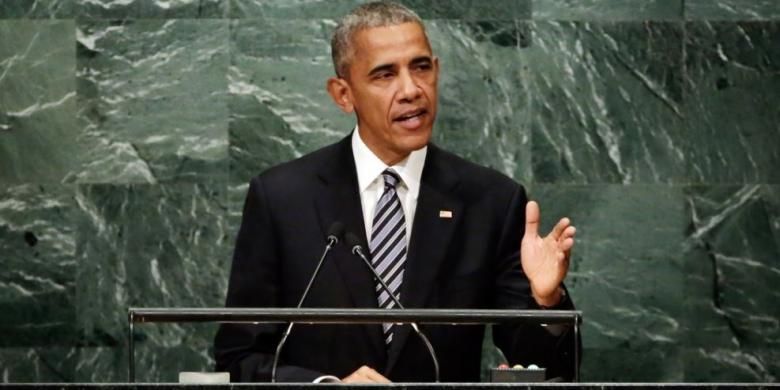 Barack Obama menyampaikan pidato terakhirnya sebagai Presiden AS kepada Majelis Umum PBB, di New York, Selasa (20/9/2016).
