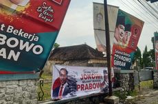 Spanduk "Terima Kasih Jokowi" dan "Selamat Bekerja Prabowo" Hiasi Jalan Adi Sucipto Colomadu