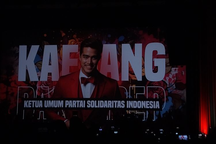 Kaesang Pangarep dideklarasikan jadi Ketua Umum PSI, Djakarta Theater, Jakarta Pusat, Senin (25/9/2023).