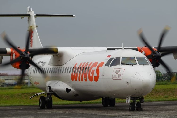 Ilustrasi pesawat ATR 72 yang digunakan oleh Wings Air. 