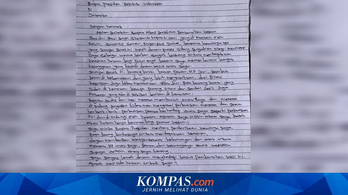 Ibu Siswa SMP Korban Pembunuhan di Sikka Surati Presiden Prabowo, Minta Bantuan Lie Detector