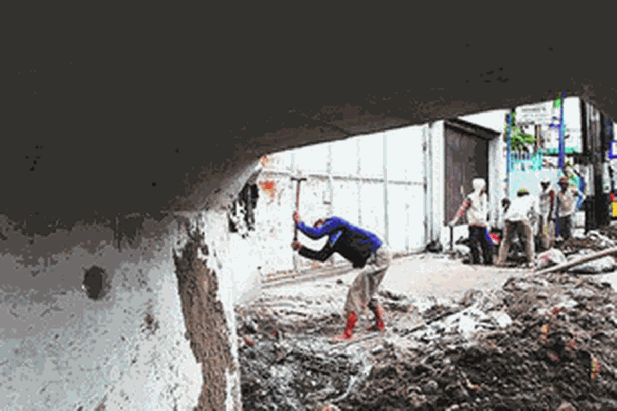 Ilustrasi: Pelebaran saluran air