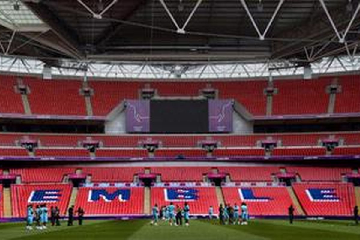 Stadion Wembley di London akan menjadi tempat laga final sepak bola putra Olimpiade London 2012 yang mempertemukan Brasil U-23 melawan Meksiko U-23, 11 Agustus 2012.