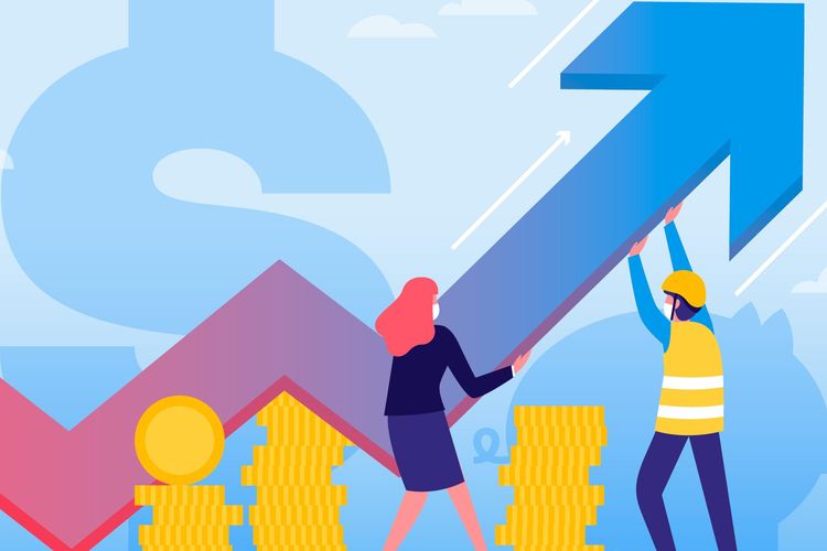 Ilustrasi pertumbuhan ekonomi. 