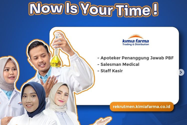 PT Kimia Farma Trading & Distribution membuka lowongan kerja untuk lulusan SMA/SMK, D3, dan Profesi Apoteker.