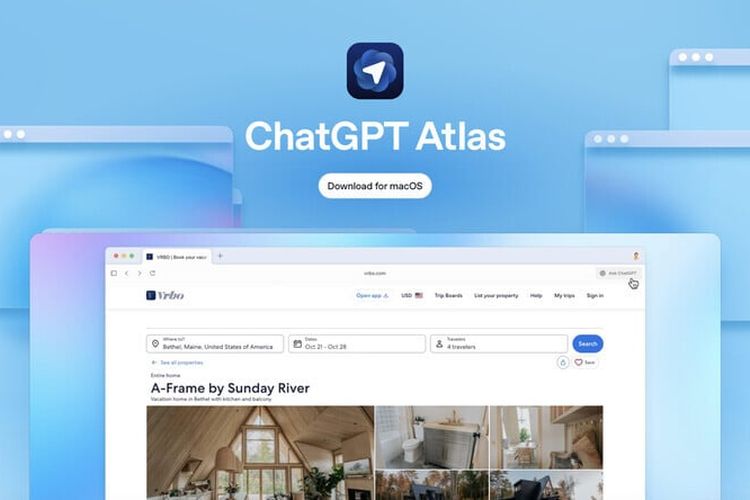 OpenAI resmi meluncurkan ChatGPT Atlas, peramban web yang sepenuhnya ditenagai oleh ChatGPT.
