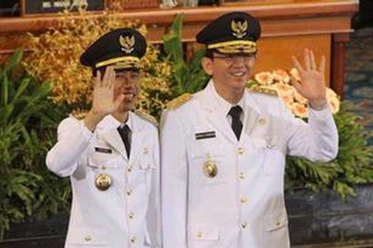 Gubernur DKI Jakarta, Joko Widodo (Jokowi) dan Wakil Gubernur DKI Jakarta, Basuki Tjahja Purnama.