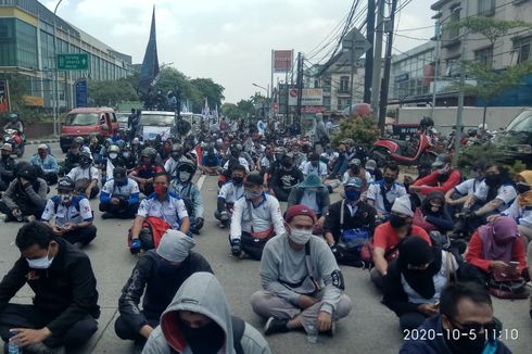 Aksi Protes Omnibus Law Disekat Polisi, Aliansi Buruh Sebut Pembungkaman Demokrasi