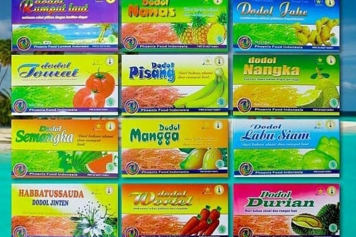 Ilustrasi manisan rumput laut khas Lombok.