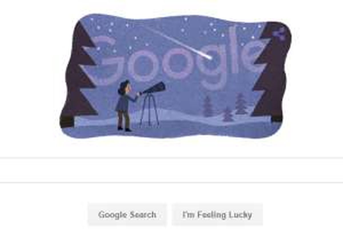 Doodle peringatan ulang tahun ke-75 Beatrice Tinsley yang dipajang Google hari ini, Rabu (26/1/2016).
