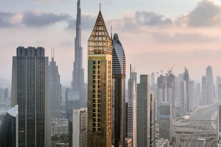 Gevora Hotel, hotel tertinggi di dunia berada di Dubai, Uni Emirat Arab.