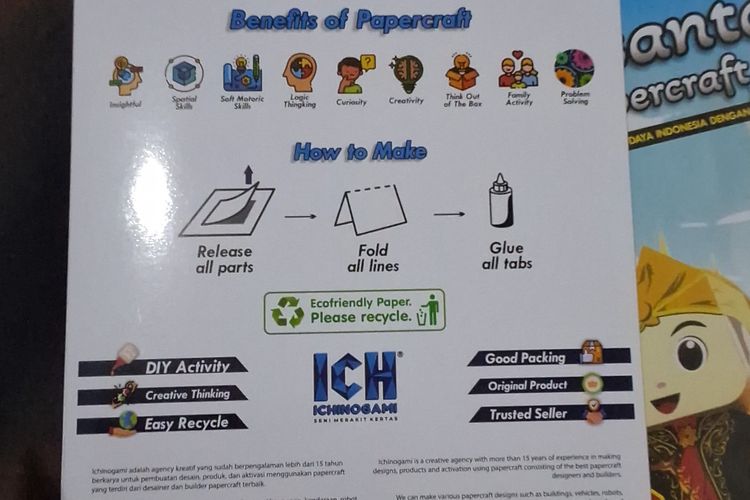 Penanda gunakan kertas ramah lingkungan dalam produk Ichinogami