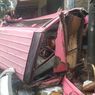 Mobil Xpander Tabrak Angkot hingga Terlempar di Sukabumi, 3 Luka Berat