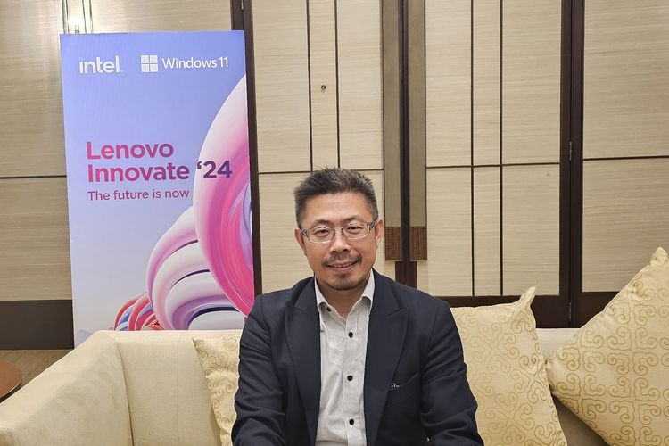 Leon Yu, Consumer Business Lead Lenovo Asia Pasific dalam sesi wawancara khusus bersama beberapa awak media dari Indonesia, di acara Lenovo Innovate di Bangkok, Rabu (27/3/2024).