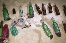 Belasan Botol Bom Ikan Siap Pakai Ditemukan Ditanam di Pantai