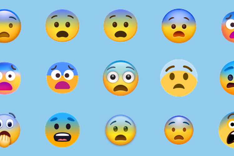 emoji fearful face