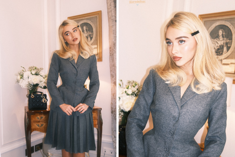 Penyanyi Sabrina Carpenter sebelum menghadiri fashion show koleksi Dior Men untuk musim semi/musim panas 2026 saat Paris Fashion Week, Jumat (27/6/2025), di Perancis.